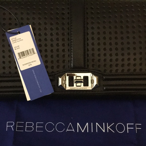 Rebecca Minkoff Love Leather Clutch w/ Strap - Picture 8 of 8